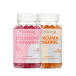 Pack Antiinflamatorio Natural Gomitas de Cúrcuma Jengibre y Colágeno